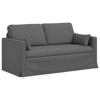 Sofa Set 2 stk. Dunkelgrau Stoff