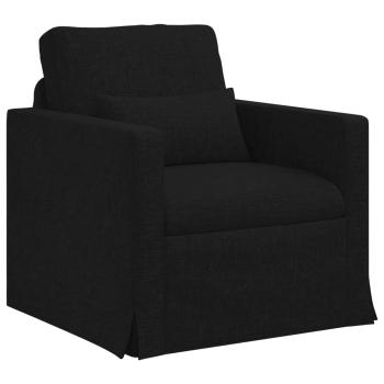 Sofa Set 2 stk. Schwarz Stoff