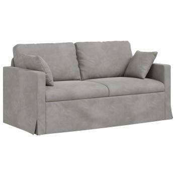 Sofa Set 2 stk. Hellgrau Samt