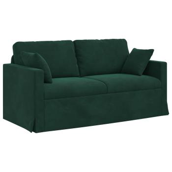 Sofa Set 2 stk. Dunkelgrün Samt