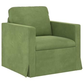 Sofa Set 2 Stk. Hellgrün Samt