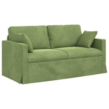 Sofa Set 2 Stk. Hellgrün Samt