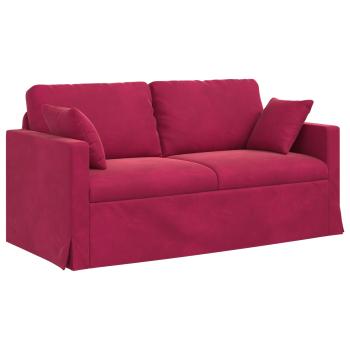 Sofa Set 2 stk. Weinrot Samt