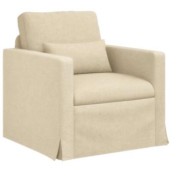 Sofa Set 2 stk. Creme Stoff