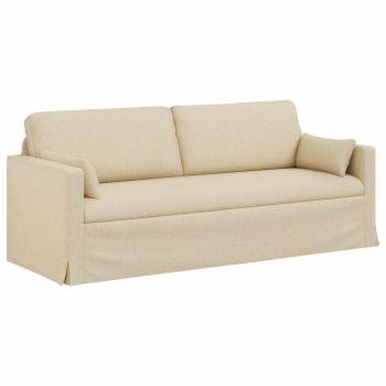 Sofa Set 2 stk. Creme Stoff