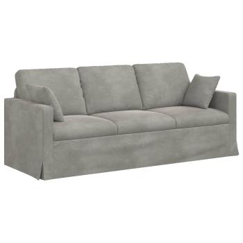 Sofa Set 2 stk. Hellgrau Samt