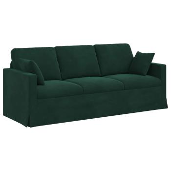 Sofa Set 2 stk. Dunkelgrün Samt