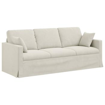 Sofa Set 2 Stk. Creme Samt