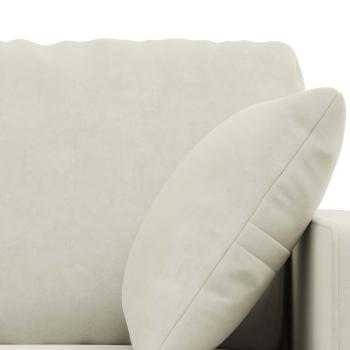 Sofa Set 2 Stk. Creme Samt