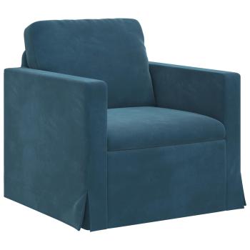 Sofa Set 2 stk. Blau Samt