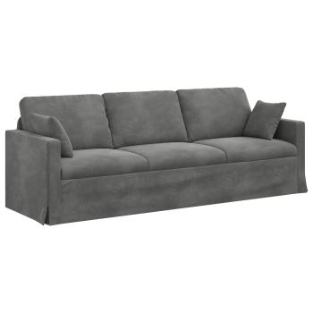 Sofa Set 2 stk. Dunkelgrau Samt