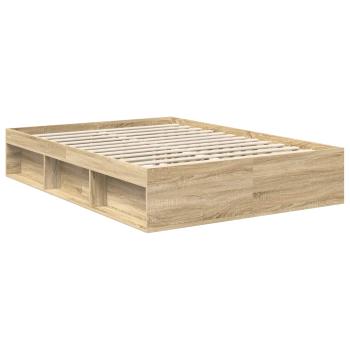 Bettrahmen mit Kopfteil Sonoma 140 x 190 cm Holzwerkstoff