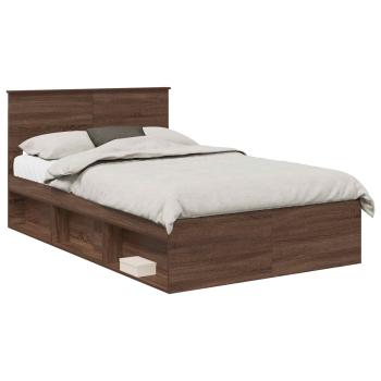 Bettrahmen Braun Eichen-Optik 120 x 190 cm Holzwerkstoff