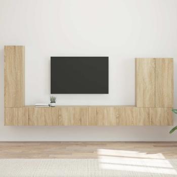 ARDEBO.de - TV-Wandregal-Set 6 stk. Sonoma-Eiche