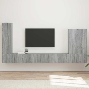 ARDEBO.de - TV-Wandregal-Set 6 Stk. Graues Sonoma