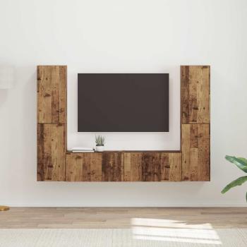 ARDEBO.de - TV-Schrankset 6 Stk. Altholz Holzwerkstoff