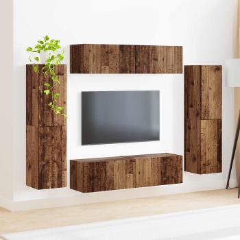 TV-Schrankset 8 Stk. Altholz Holzwerkstoff