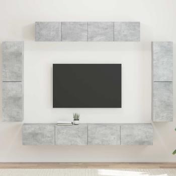 ARDEBO.de - TV-Schränk 8 Stk. Beton Grau