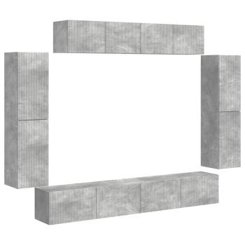 TV-Schränk 8 Stk. Beton Grau