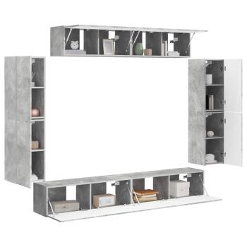 TV-Schränk 8 Stk. Beton Grau