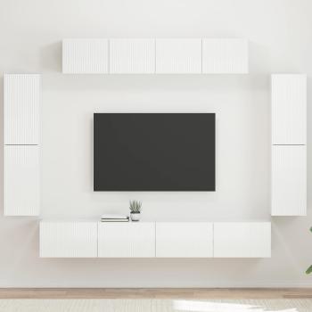 ARDEBO.de - TV-Schränk 8 stk. Hochglanz Weiß