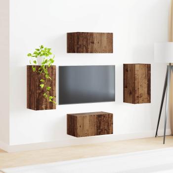TV-Schrankset 4 Stk. Altholz Holzwerkstoff