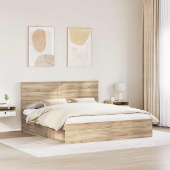 Bettrahmen Sonoma 200 x 200 cm Massives Kiefernholz