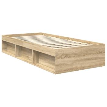 Bettrahmen mit Kopfteil Sonoma 90 x 190 cm Massives Kiefernholz