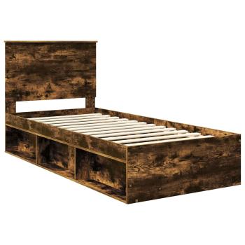 Bettrahmen Räuchereiche 90 x 200 cm Massives Kiefernholz