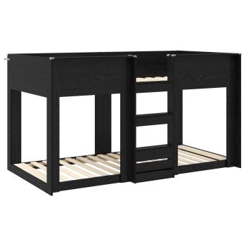 Etagenbett für Kinder Schwarz Eichen-Optik 90 x 200 cm