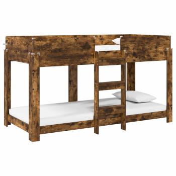 Etagenbett für Kinder Räuchereiche 100 x 200 cm Holzwerkstoff