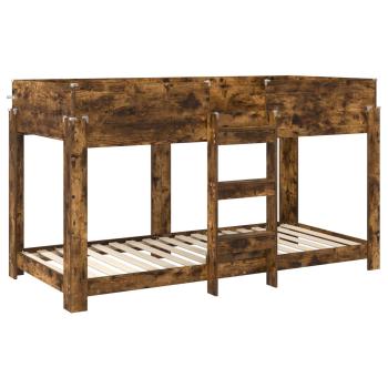 Etagenbett für Kinder Räuchereiche 100 x 200 cm Holzwerkstoff