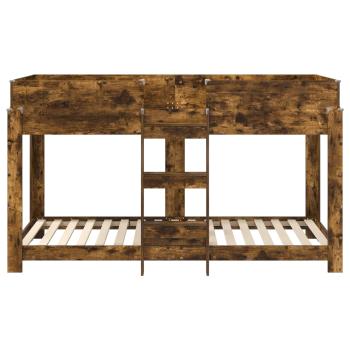 Etagenbett für Kinder Räuchereiche 100 x 200 cm Holzwerkstoff