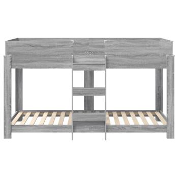Etagenbett für Kinder Sonoma-Grau 100 x 200 cm Holzwerkstoff