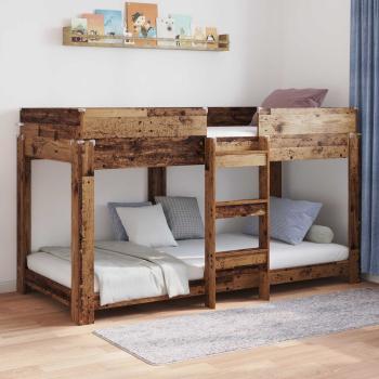 ARDEBO.de - Etagenbett für Kinder Altholz 100 x 200 cm Holzwerkstoff