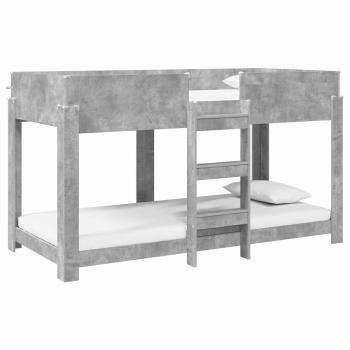 Etagenbett für Kinder Betongrau 90 x 200 cm Holzwerkstoff
