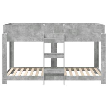 Etagenbett für Kinder Betongrau 90 x 200 cm Holzwerkstoff