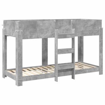 Etagenbett für Kinder Betongrau 75 x 190 cm Holzwerkstoff
