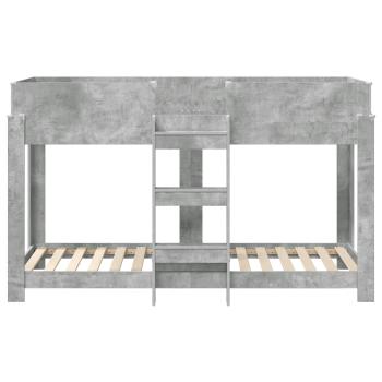 Etagenbett für Kinder Betongrau 75 x 190 cm Holzwerkstoff