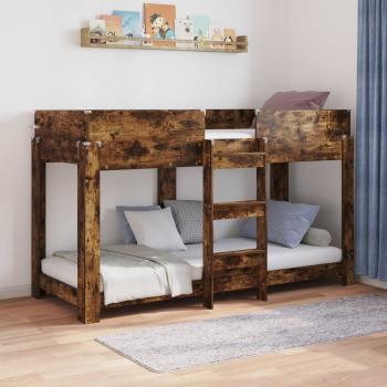 ARDEBO.de - Etagenbett für Kinder Räuchereiche 75 x 190 cm Holzwerkstoff