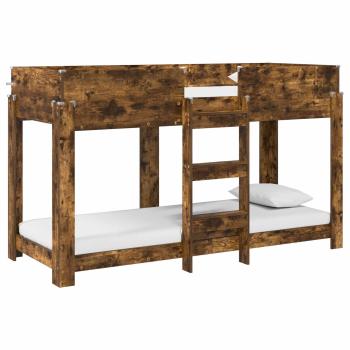 Etagenbett für Kinder Räuchereiche 75 x 190 cm Holzwerkstoff