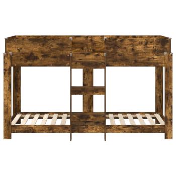 Etagenbett für Kinder Räuchereiche 75 x 190 cm Holzwerkstoff