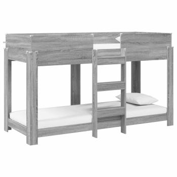 Etagenbett für Kinder Sonoma-Grau 75 x 190 cm Holzwerkstoff