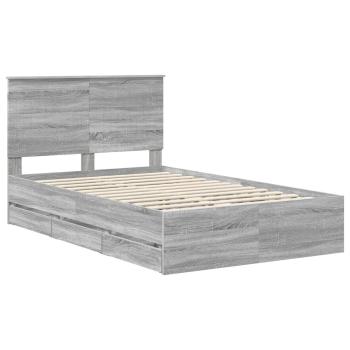 Bettrahmen Graues Sonoma 120 x 190 cm Ingenieurs Holz