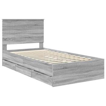 Bettrahmen Graues Sonoma 100 x 200 cm Ingenieurs Holz