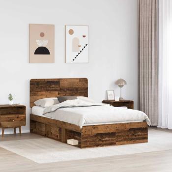 Bettrahmen Altholz 135 x 190 cm Massives Kiefernholz