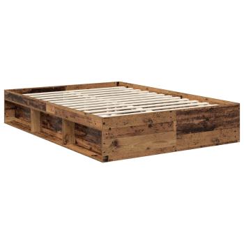 Bettrahmen Altholz 135 x 190 cm Massives Kiefernholz