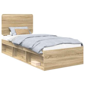 Bettrahmen Sonoma-Eiche 75 x 190 cm Massives Kiefernholz