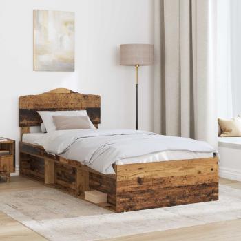 Bettrahmen Altholz 90 x 200 cm Massives Kiefernholz