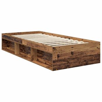 Bettrahmen Altholz 90 x 190 cm Massives Kiefernholz
